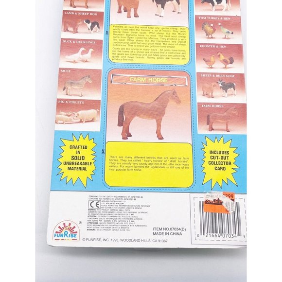 Funrise Blue Ribbon Farm Animal Collection Sheep Billy Goat Farm Horse 1993 NEW - Picture 8 of 10
